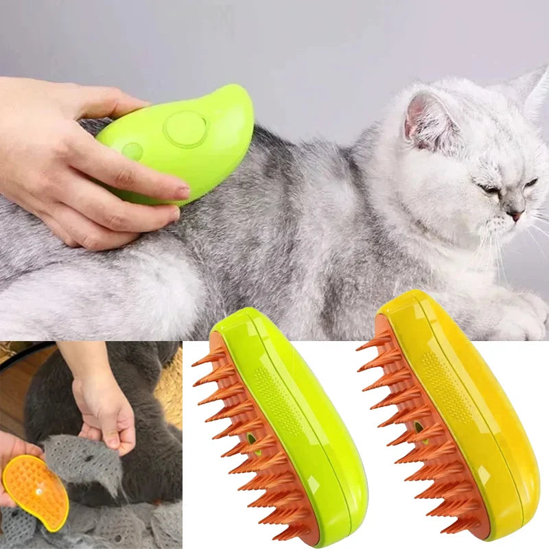 Escova de Vapor Elétrico para Gatos