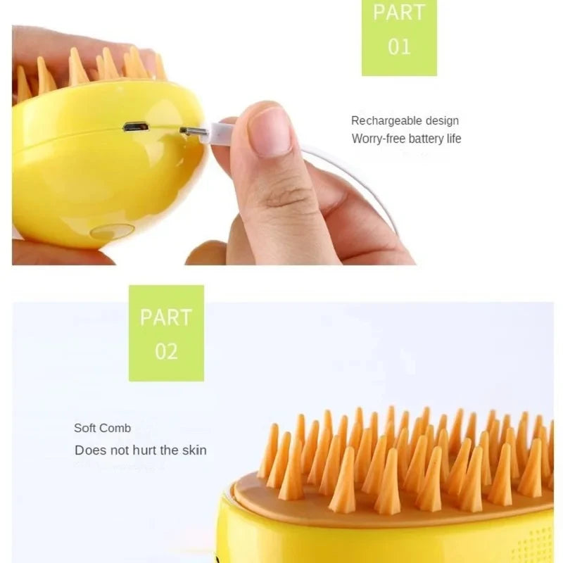 Escova de Vapor Elétrico para Gatos