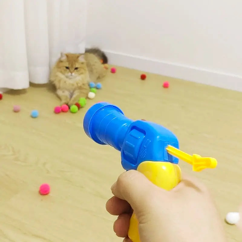 Arminha de Brinquedo Bola de Pelúcia para Gatos