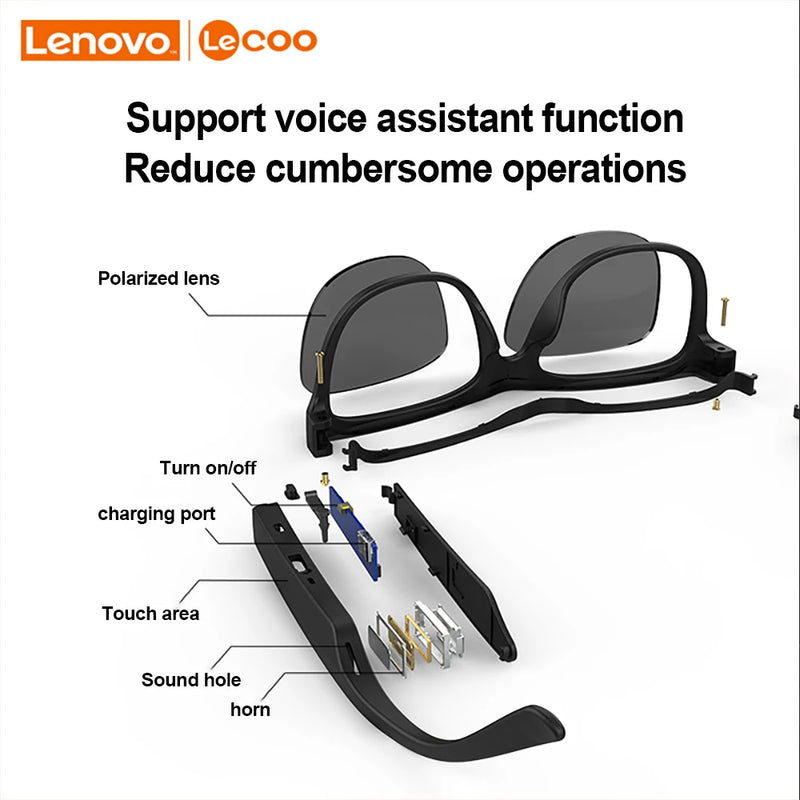 Óculos Inteligente Lenovo Lecoo C8 Smart Music Bluetooth